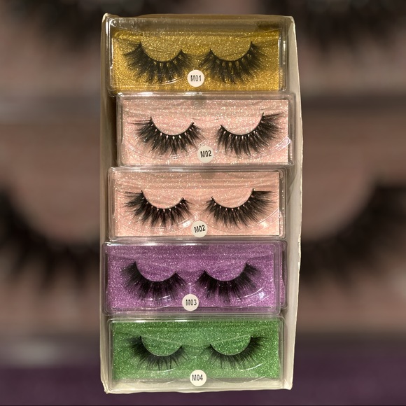 🎉HP🎉 False Eyelashes 3D Natural, Think, Handmade Full Strip - Cruelty Free - Picture 2 of 3